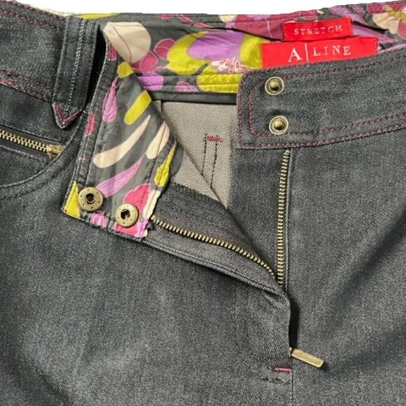 A Line Women's Stretch Straight Leg Black Denim Look Pants Lightweight Size 12 - Picture 5 of 12